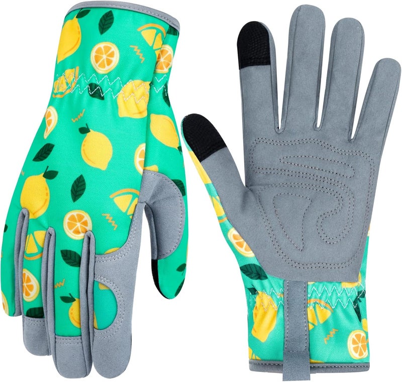 MERTURN Store Leather Gardening Gloves for Women Thorn Proof Garden Gloves Touch Screen Working Gloves Gifts,M - Image 1